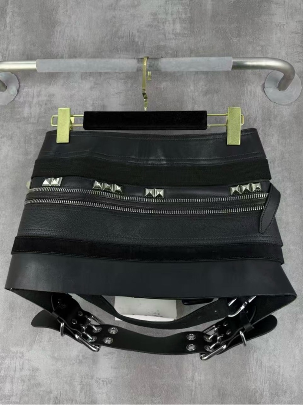 🚩steal Alexander Wang Black Leather Harness Mini Skirt - Picture 2 of 4